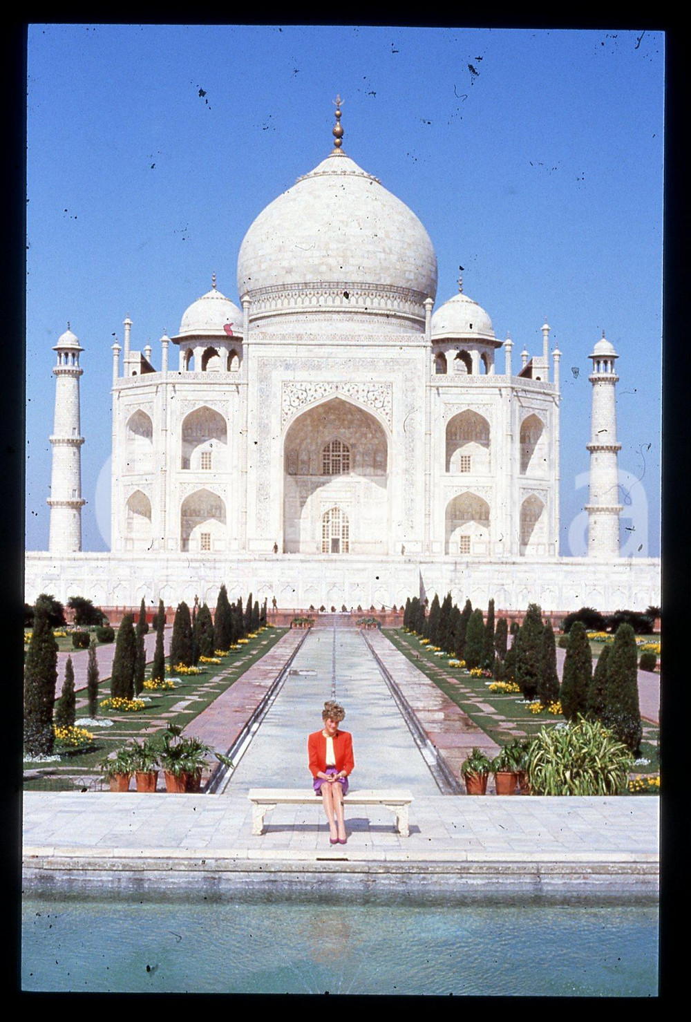 Fotografia d epoca originale 35mm vintage slide 1992 Principessa DIANA SPENCER Viaggio in India 9 1