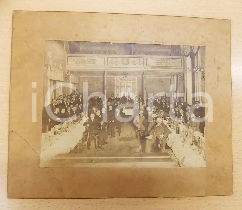 1914 MILANO Accademia Ambrosiana - Pranzo di gala - Foto RARA 31x25 cm