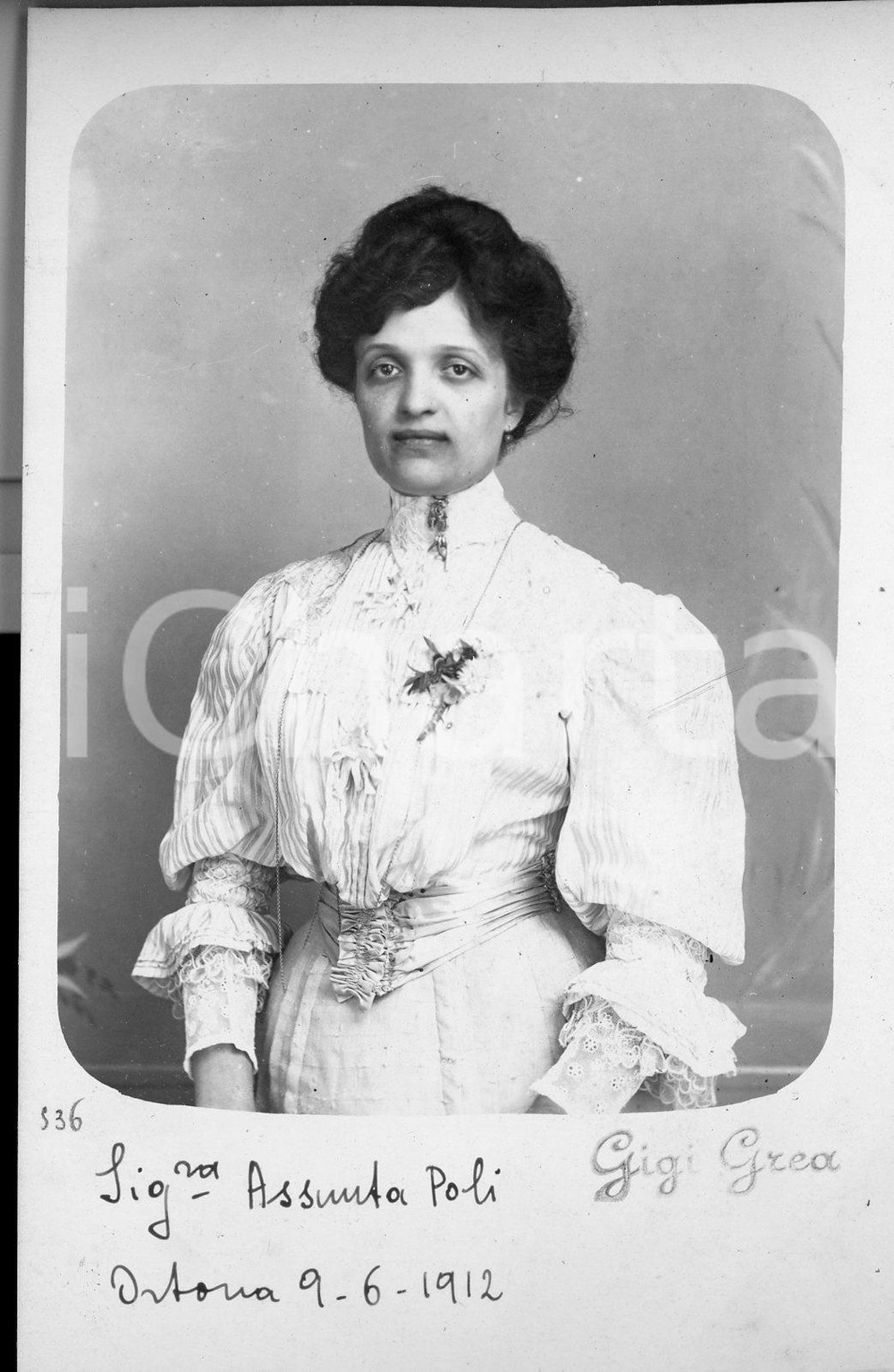 1912 ORTONA Fotoritratto della signora ASSUNTA POLI **autentico