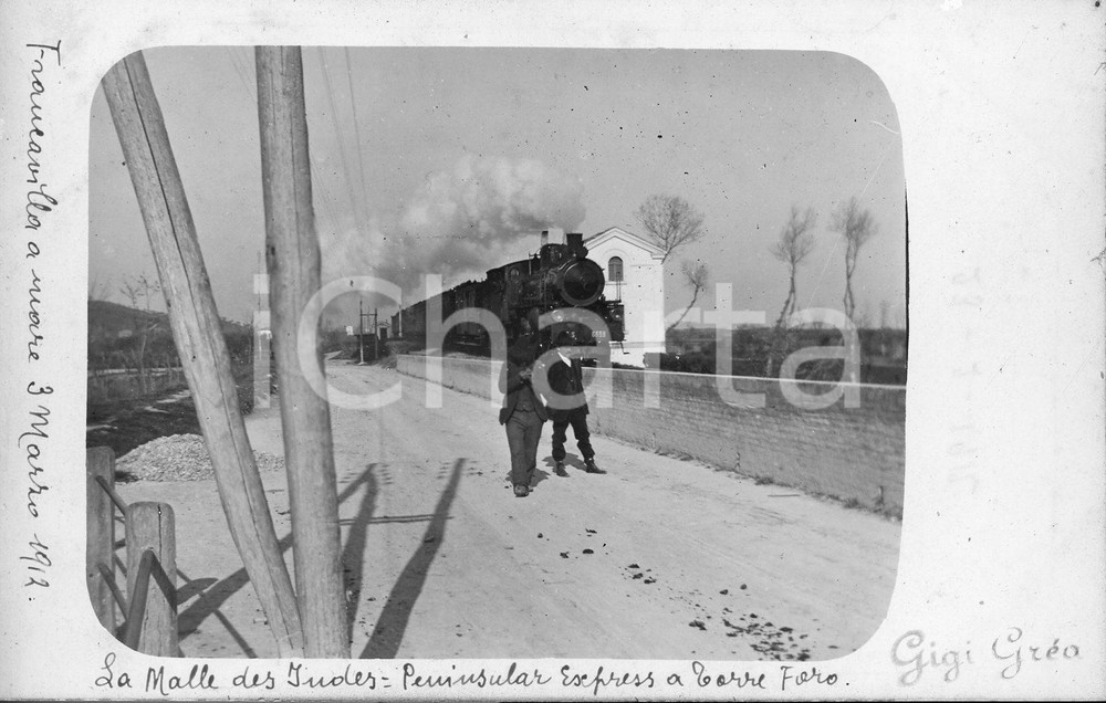 1912 FRANCAVILLA A MARE "La malle des Indes" in transito * RARISSIMA