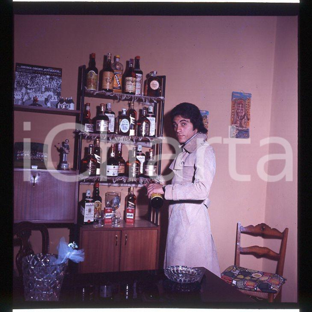 6X6cm NEGATIVO ORIGINALE * 1970ca FRANCO CAUSIO Juventus *vintage**