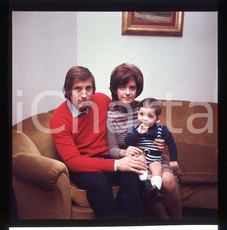 Fotografia d epoca originale 1970ca PIETRO GEDEONE CARMIGNANI Juventus DIAPOSITIVA ORIGINALE cm 6x6 1