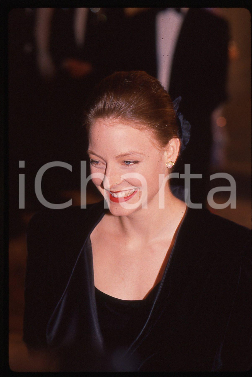 Fotografia d epoca originale 35mm vintage slide 1989 Golden Globe Award  JODIE FOSTER 1