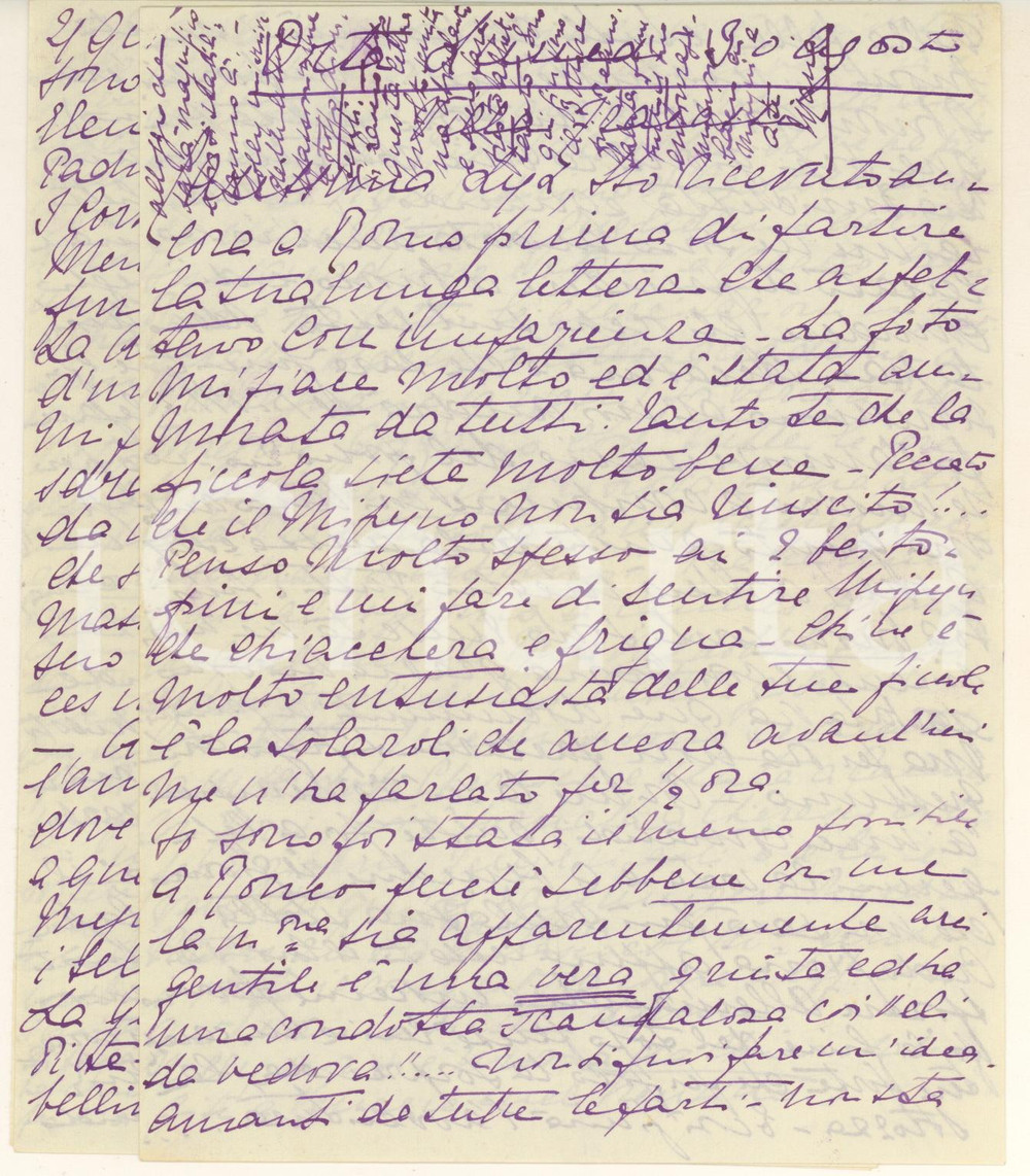 Manoscritto, lettera originale 1928 ORTA Maria CANTONO DI CEVA perfetta automobilista - Autografo 1