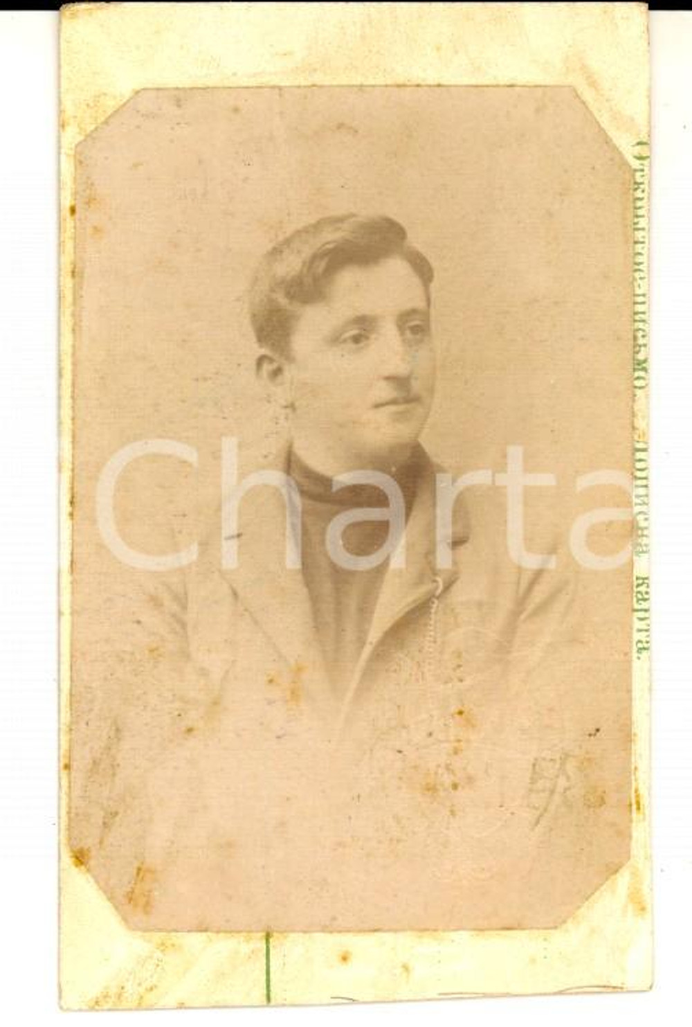 Fotografia d epoca originale 1890 ca COMO Ritratto di Domenico DEL VECCHIO Fotografia LARIANA 1