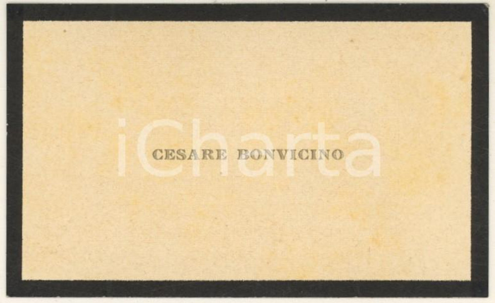 Documento originale, autentico 1900 ca CUNEO Avvocato Cesare BONVICINO *Biglietto da visita 1