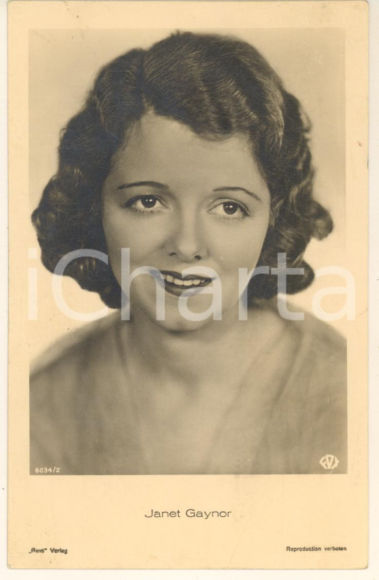 Cartolina originale da collezione 1931 JANET GAYNOR Attrice  Cartolina postale FP VG 1