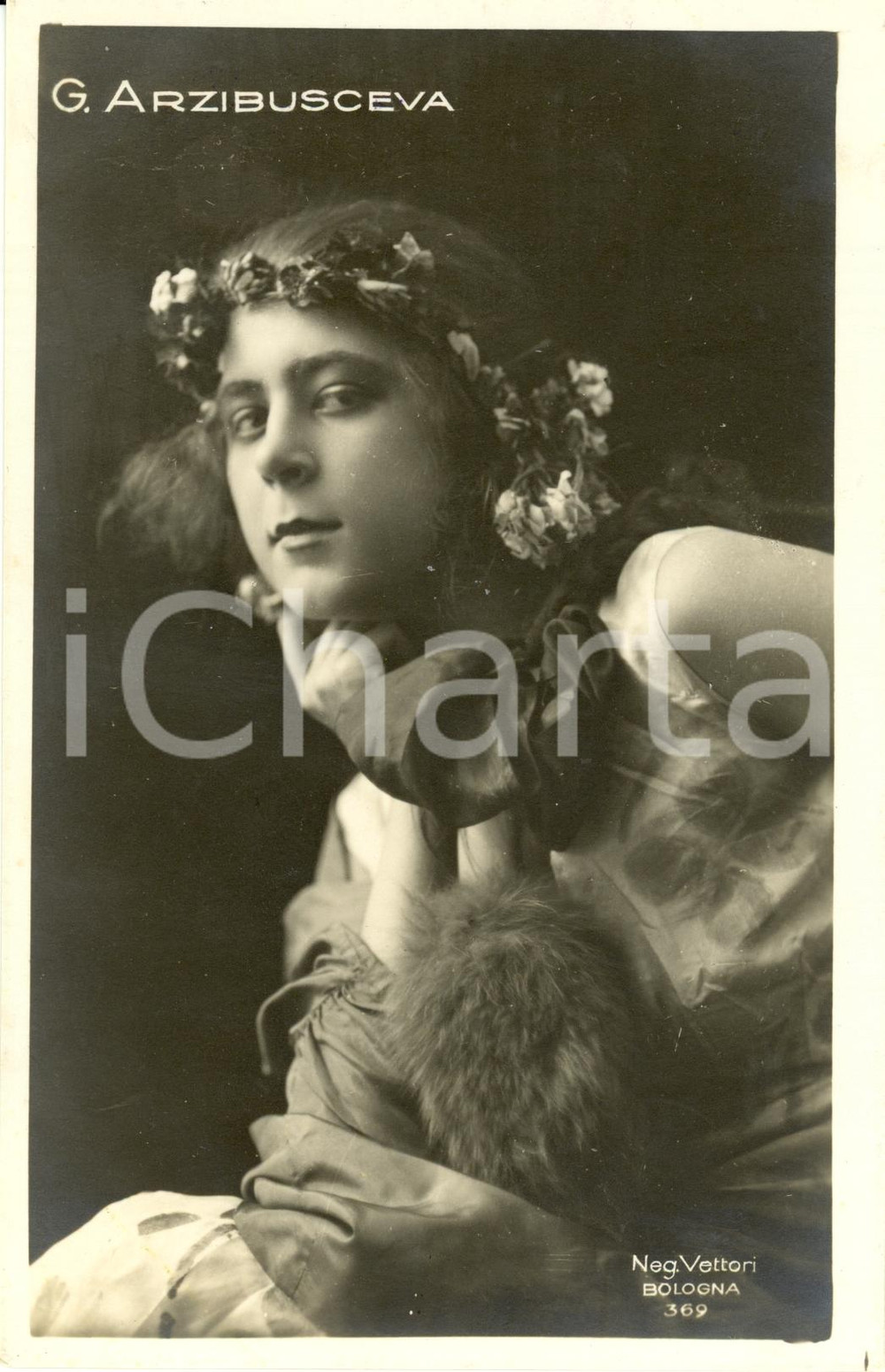 Cartolina originale da collezione 1930 ca Fotoritratto dell'attrice GALIA ARZIBUSCEVA *Cartolina FP NV 1