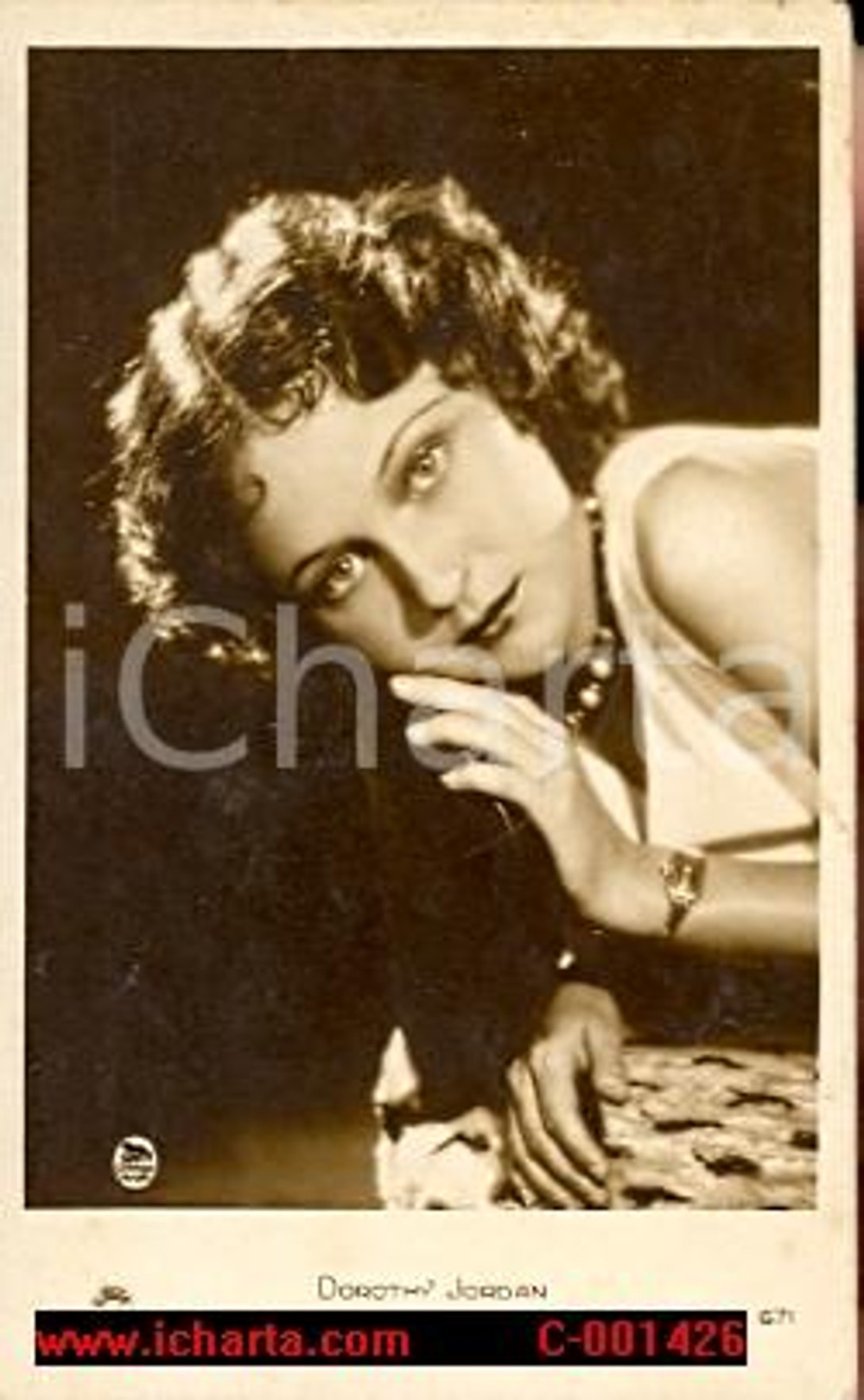 Cartolina originale da collezione 1930 DOROTHY JORDAN Cartolina METRO GOLDWYN MAYER FP NV 1