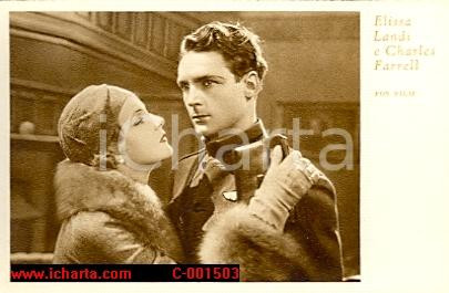 Cartolina originale da collezione 1941 Elissa LANDI Charles FARRELL Anima e corpo  Cartolina FP NV 1