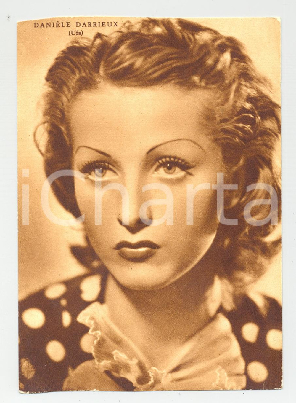 Cartolina originale da collezione 1938 DANIELLE DARRIEUX Fotocartolina Rizzoli NV 1