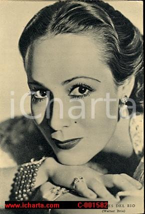 Cartolina originale da collezione 1938 DOLORES DEL RIO Fotografia seriale RIZZOLI FG NV 1