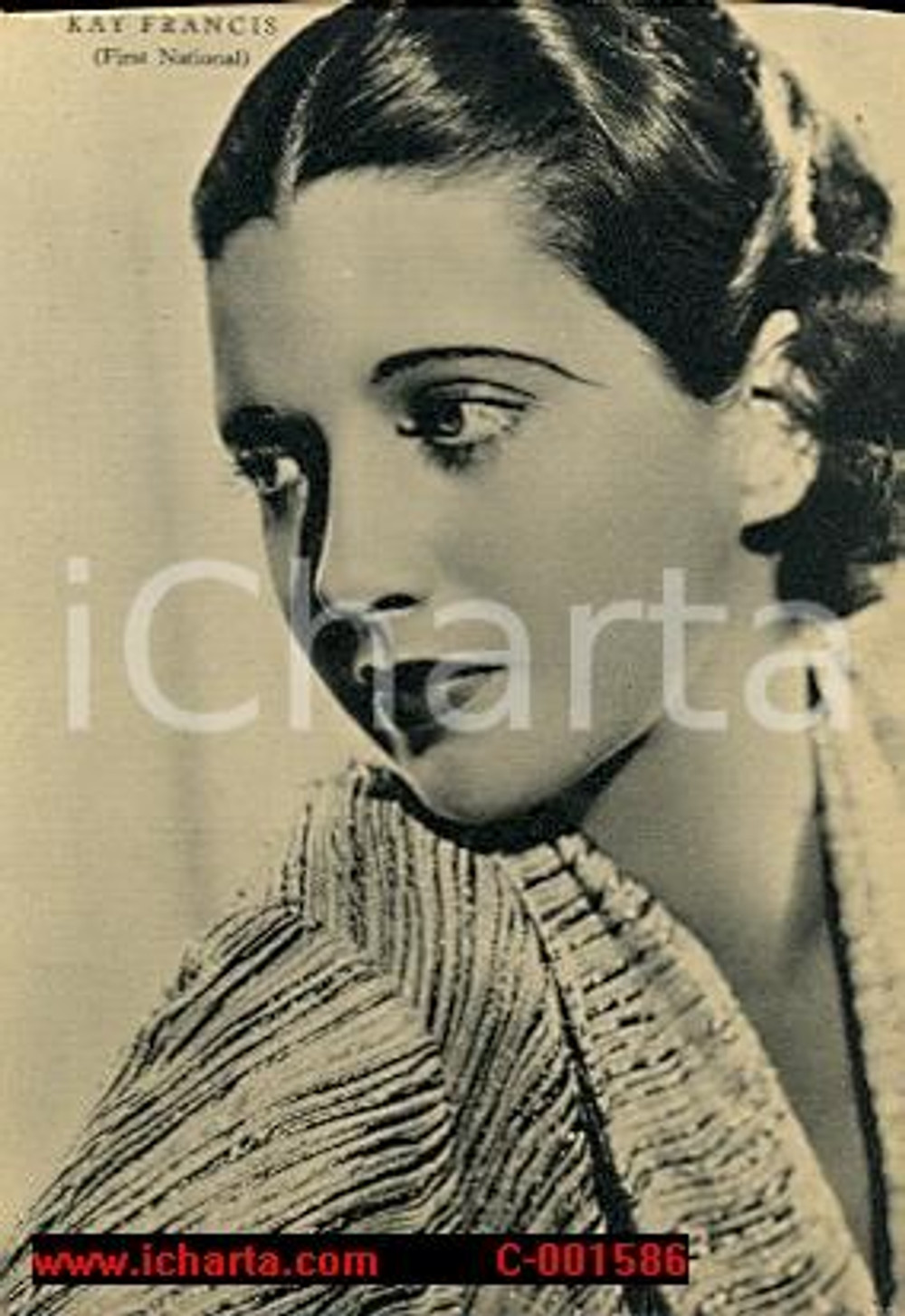 Cartolina originale da collezione 1938 KAY FRANCIS Cartolina RIZZOLI FG NV LEGGI BENE 1