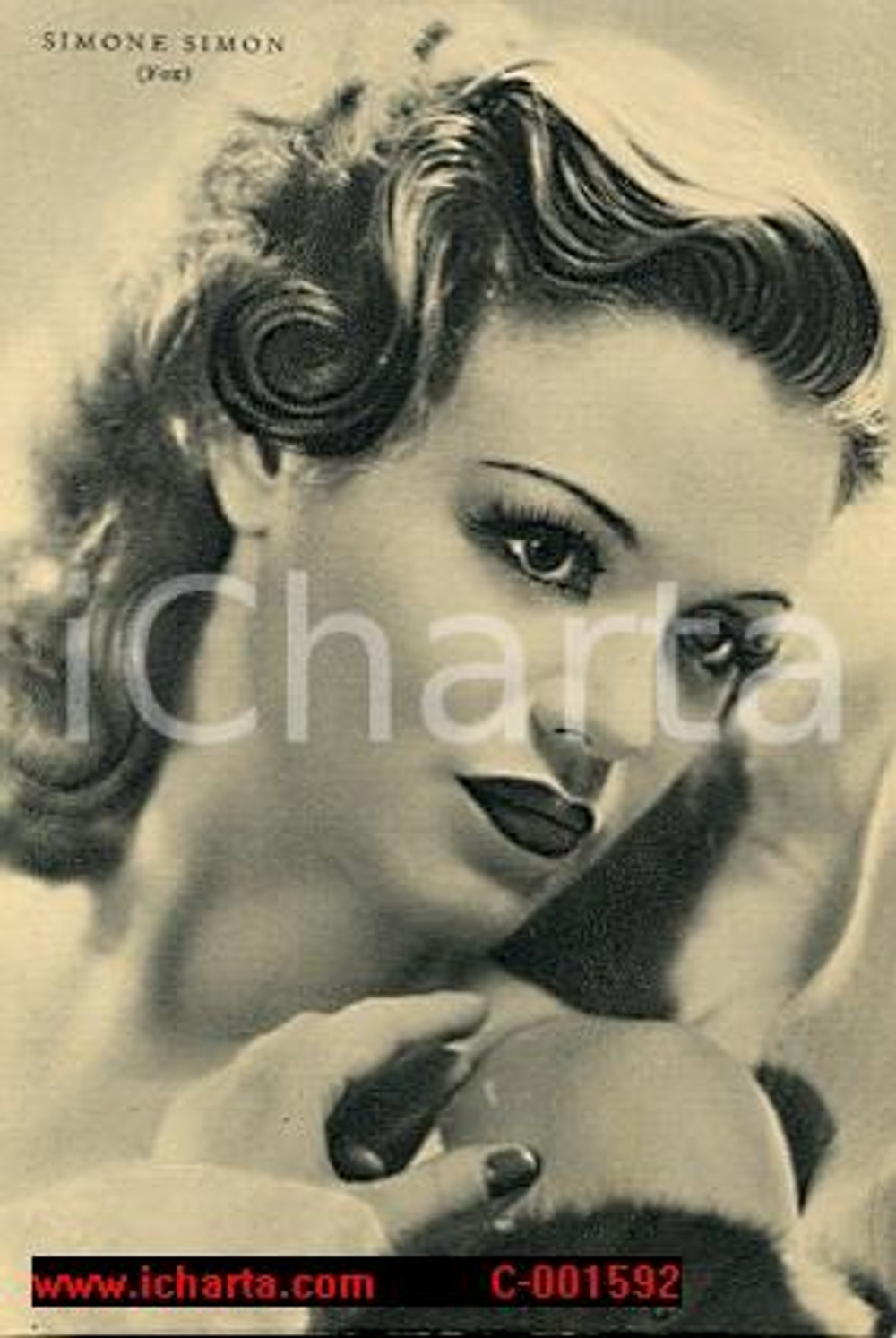 Cartolina originale da collezione 1938 Fotografia seriale SIMONE SIMON Rizzoli FG NV 1