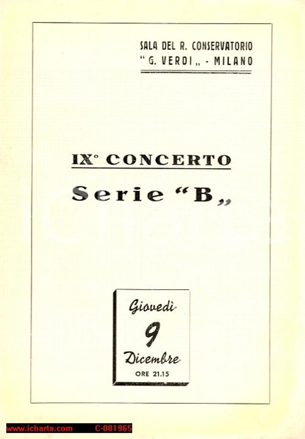 Materiale pubblicitario d’epoca 1937 MILANO Concerto violinista Jeno SZANTO Programma con ritratto 1