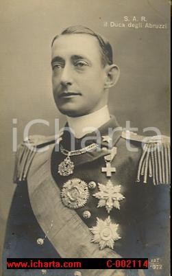 Cartolina originale da collezione 1930 RITRATTI SAVOIA Cartolina Il Duca degli ABRUZZI FP VG 1