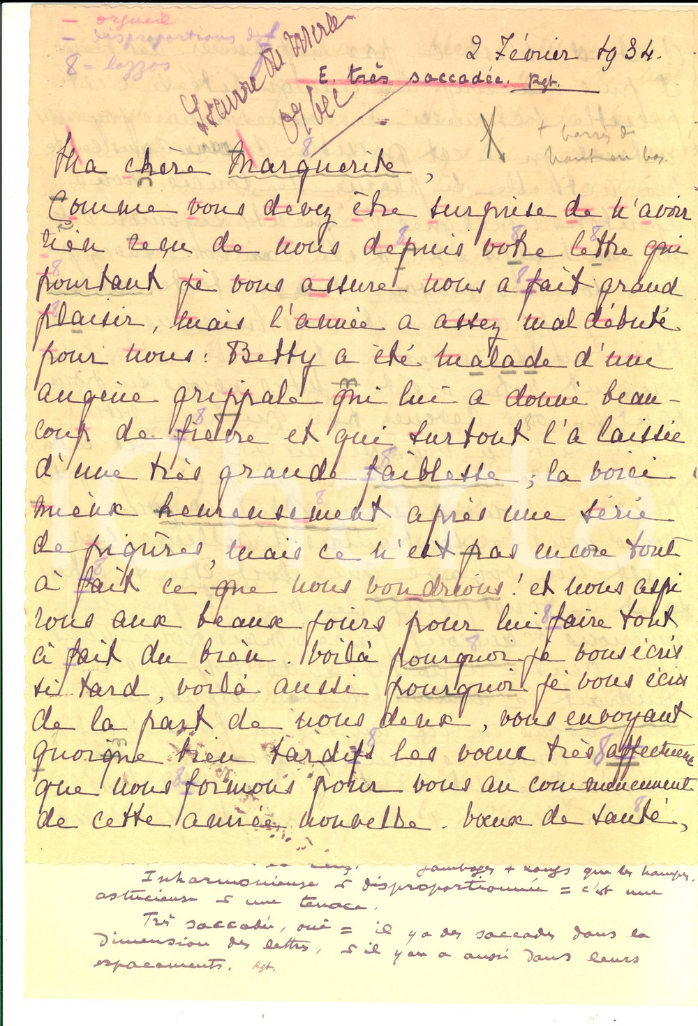 Autografo originale 1934 ORBEC FRANCE Nobile Isaure DU MERLE e la tranquillità di paese Autografo 1