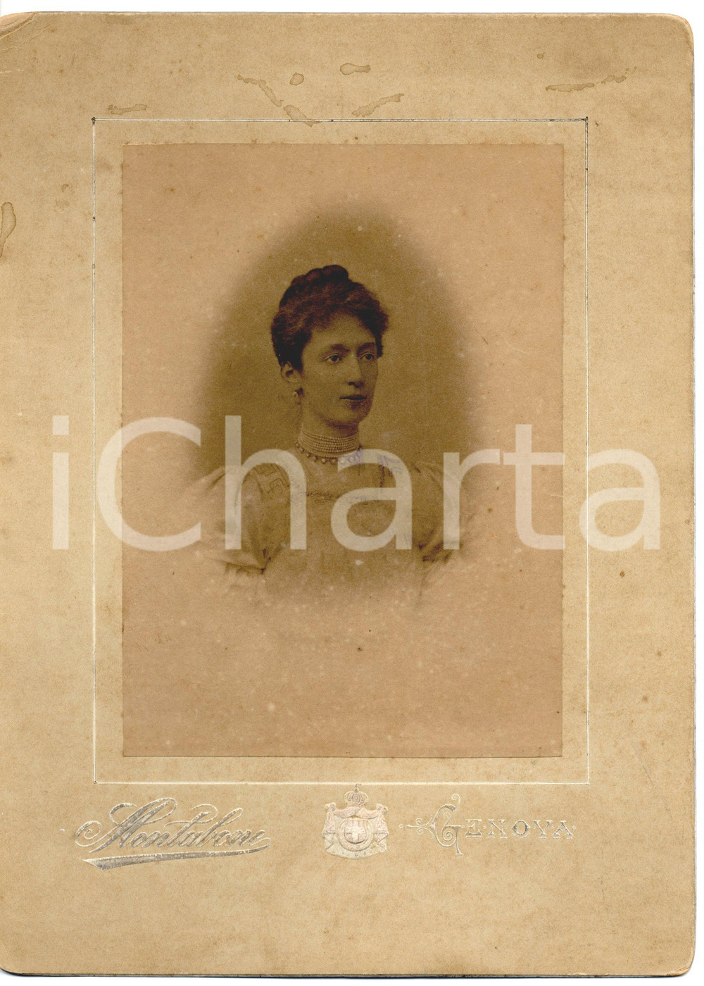 Fotografia d epoca originale 1900 GENOVA Alessandra CANTONO DI CEVA DURAZZO  Foto MONTABONE 1