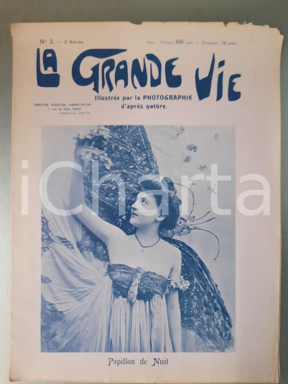 Giornale, rivista storica 1900 LA GRANDE VIE Rivista EROTICA illustrata Anno 2 nÂ° 3 RARA *danneggiata 1