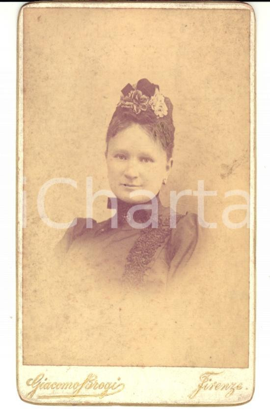Fotografia d epoca originale 1880 ca FIRENZE Luisa SIGRAY DI ALSO E FELSO  Foto BROGI CDV 1