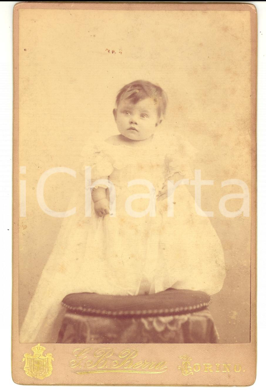 Fotografia d epoca originale 1880 ca TORINO Console Gabrio SIGRAY ASINARI bambino Foto BERRA RARA 1