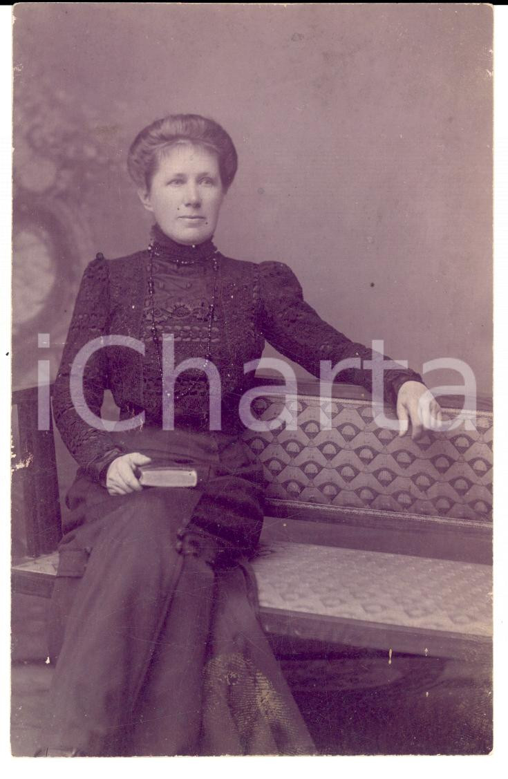 Fotografia d epoca originale 1920 Prague Portrait of Baroness Eugénie von Theumer – Aristocratic Photo 1