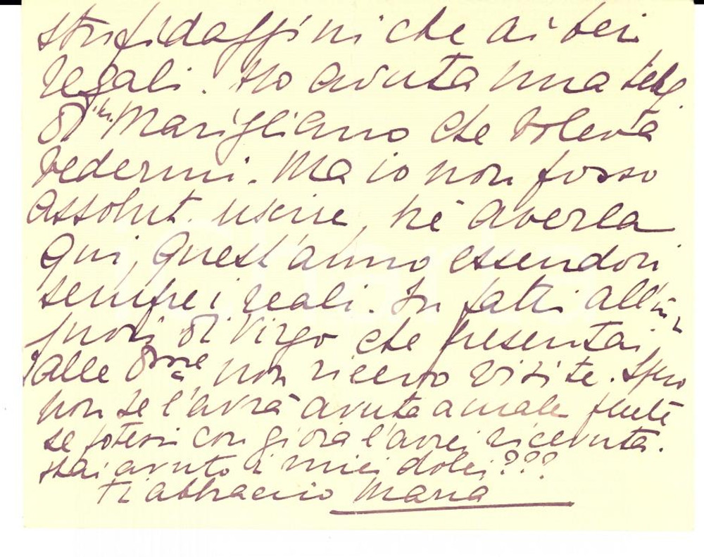 Autografo originale 1927 I bambini fanno festa alle stupidaggini *Autografo Maria CANTONO DI CEVA 1