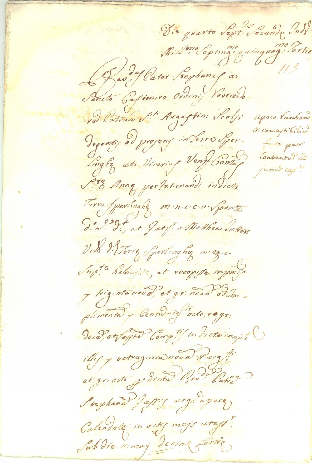 Documento originale, autentico 1753 PALERMO Beni in dotazione convento SAN NICOLA TOLENTINO Manoscritto 20 pp. 1