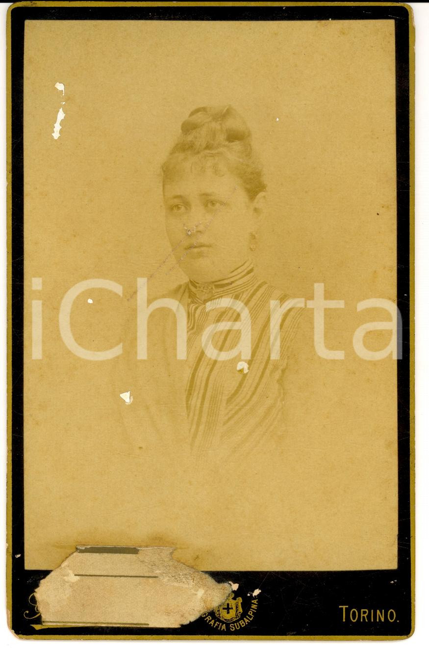 Fotografia d epoca originale 1900 ca TORINO Ritratto Maria Giuseppa GRISI RODOLI GIANOTTI Foto BERRA 1