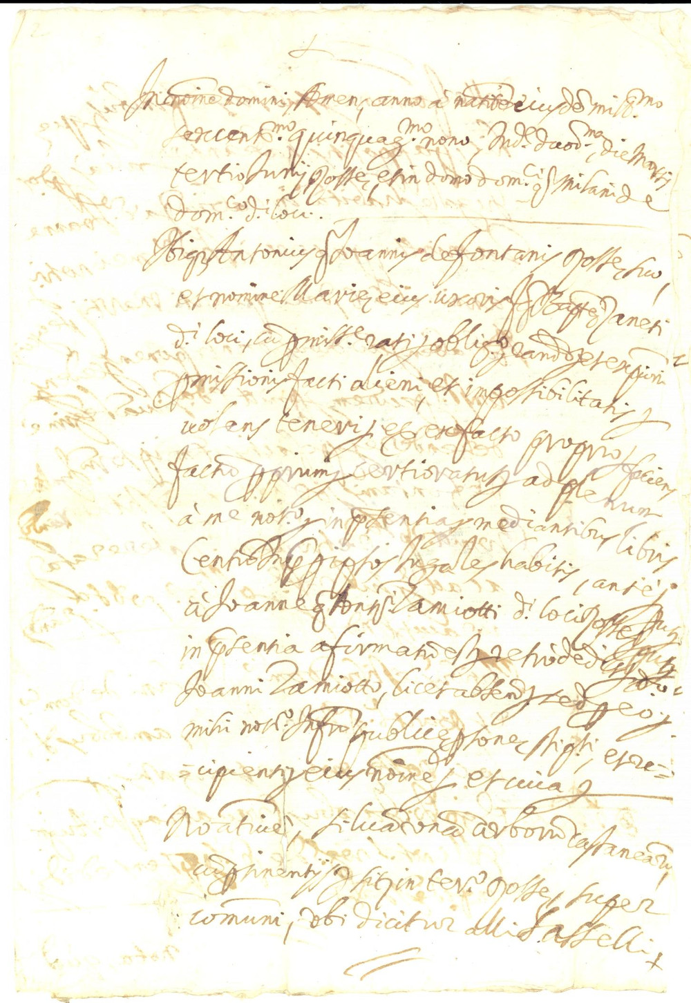Documento originale, autentico 1659 ROSSA VC Retrovendita castagneto di Antonio FONTANA a Giovanni ZAMIOTTI 1