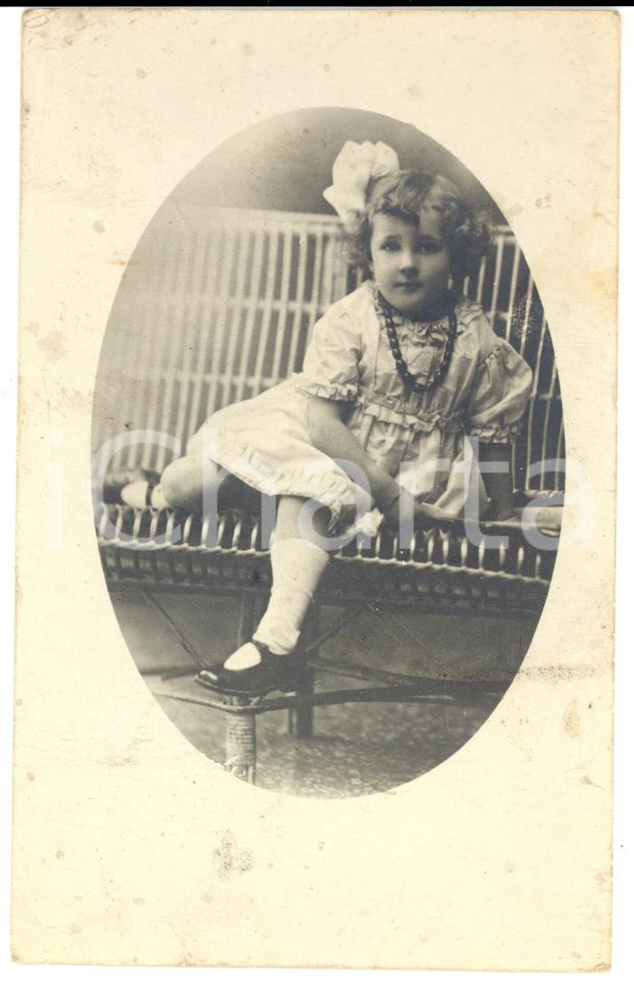 Fotografia d'epoca originale 1900 ca TORINO Ritratto di Maria Consolata GRISI RODOLI bambina *Foto 1