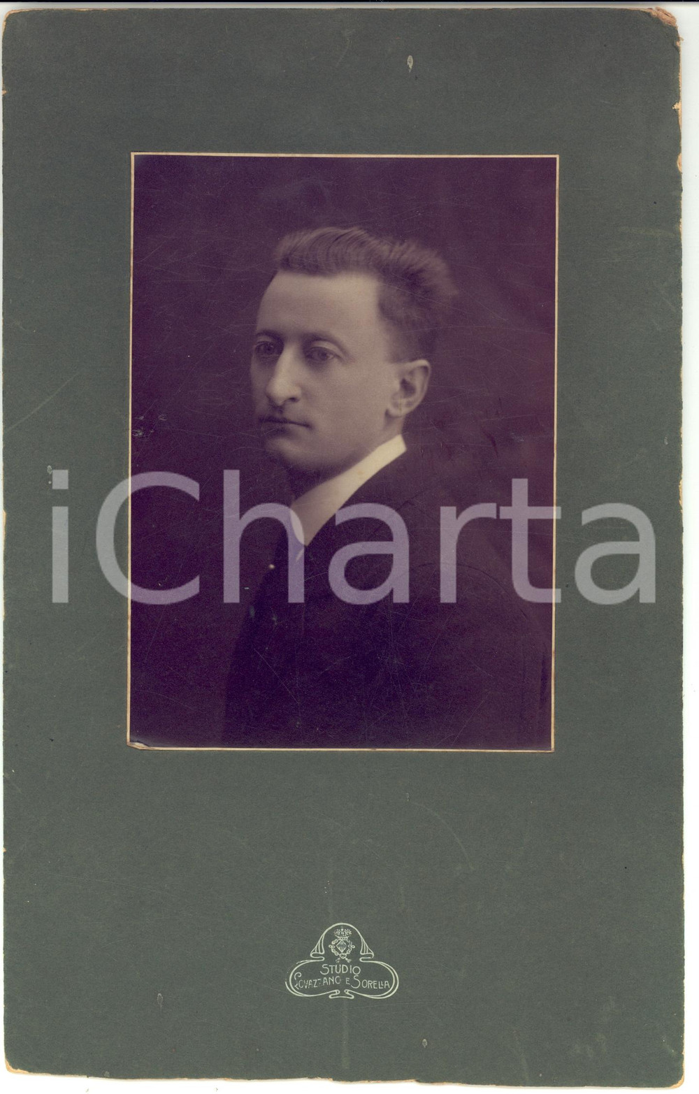 Fotografia d epoca originale 1910 ca TORINO Ritratto conte Vittorio GRISI RODOLI Foto LOVAZZANO 1
