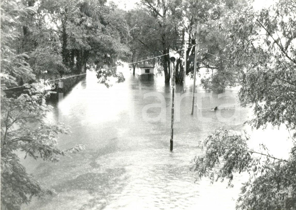 Fotografia d'epoca originale 1994 PAVIA Esondazione del TICINO - Quartiere completamente allagato *Fotografia 1