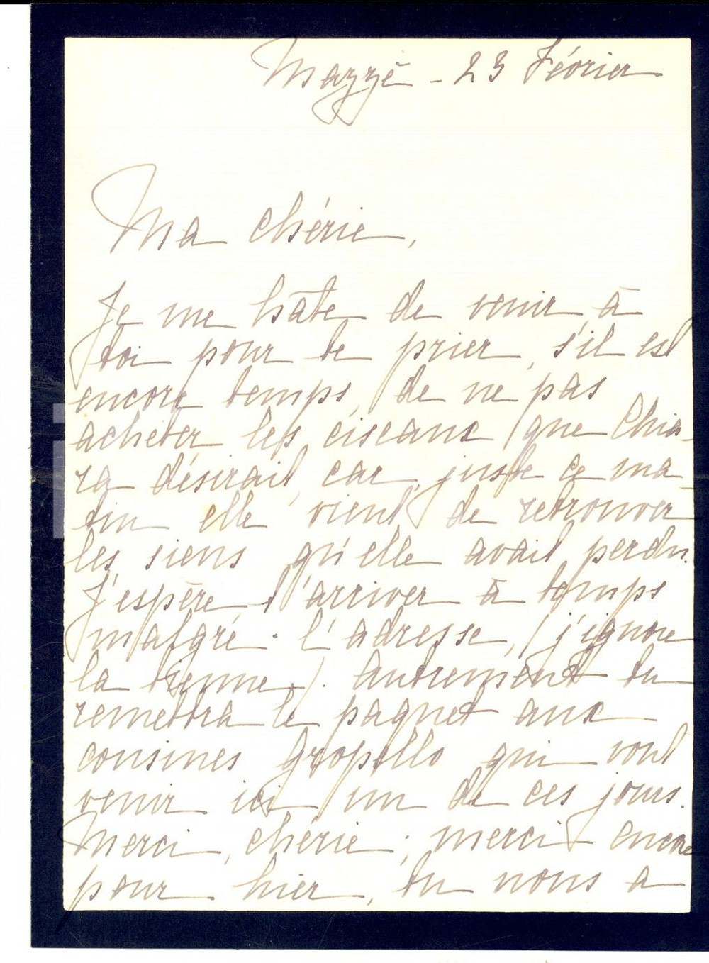 Autografo originale 1930 ca MAZZE  TO Maria José SIGRAY ASINARI prega per un amica AUTOGRAFO 1