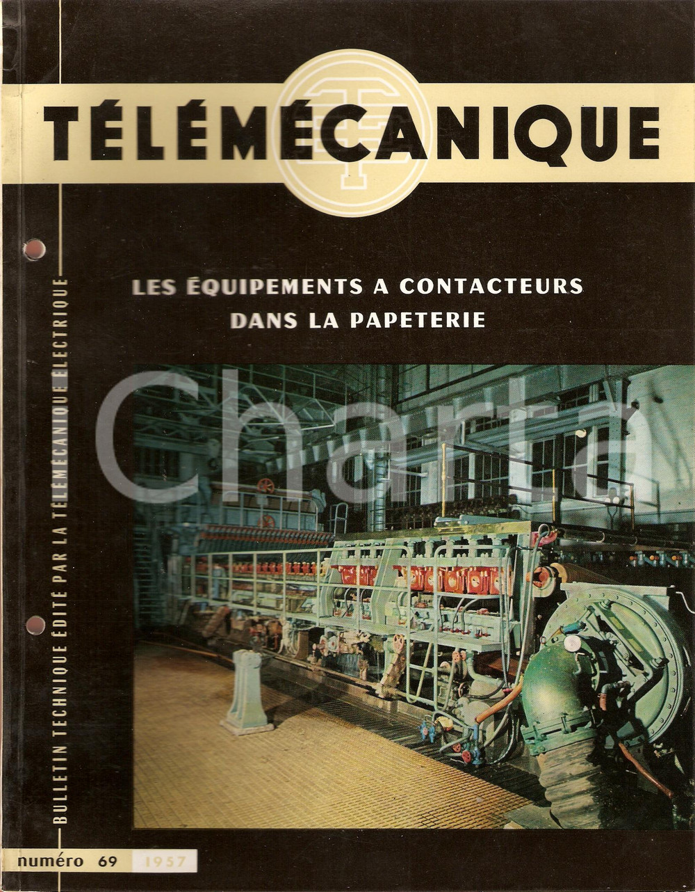 Giornale, rivista storica 1957 TELEMECANIQUE 69 Equipements a contacteurs dans la Papeterie Revue 1