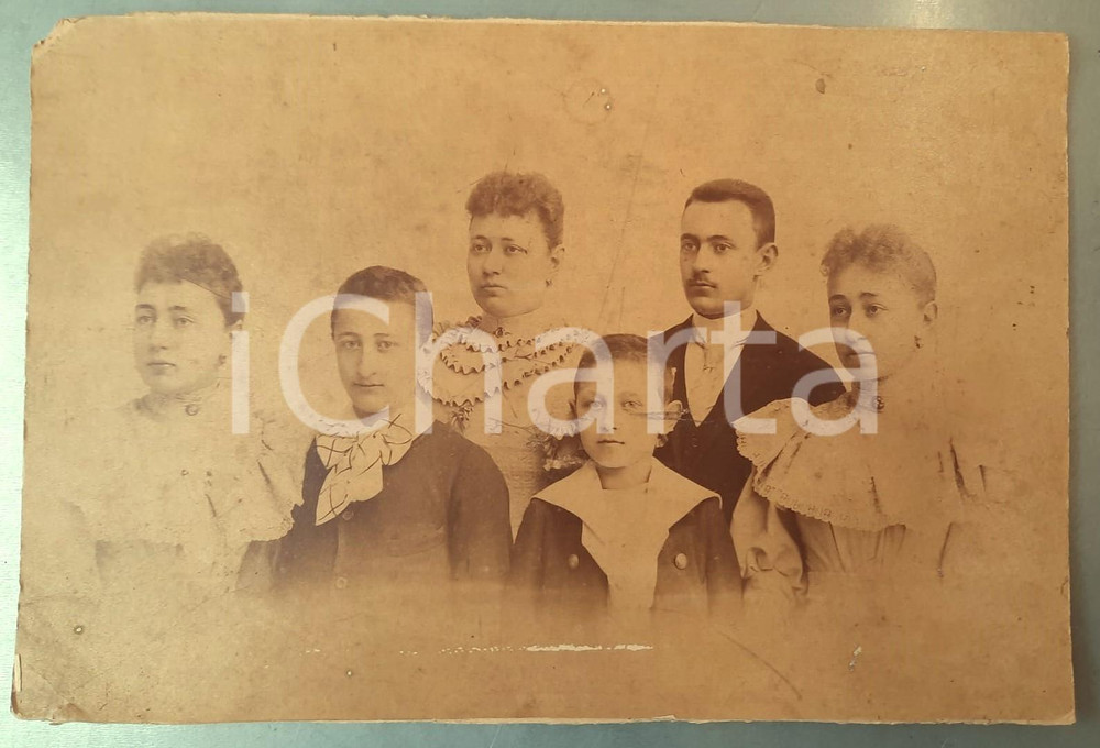 Fotografia d epoca originale 1890 ca TORINO Ritratto dei fratelli GRISI RODOLI  DELLA PIE  Foto BERRA 22x36 1