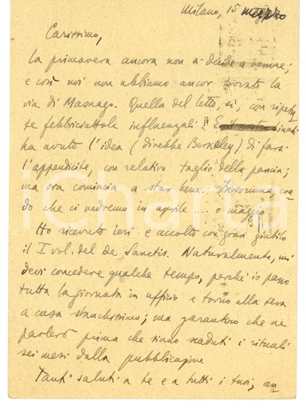 Autografo originale 1940 MILANO Vittorio Enzo ALFIERI trova solo la via del letto Autografo 1