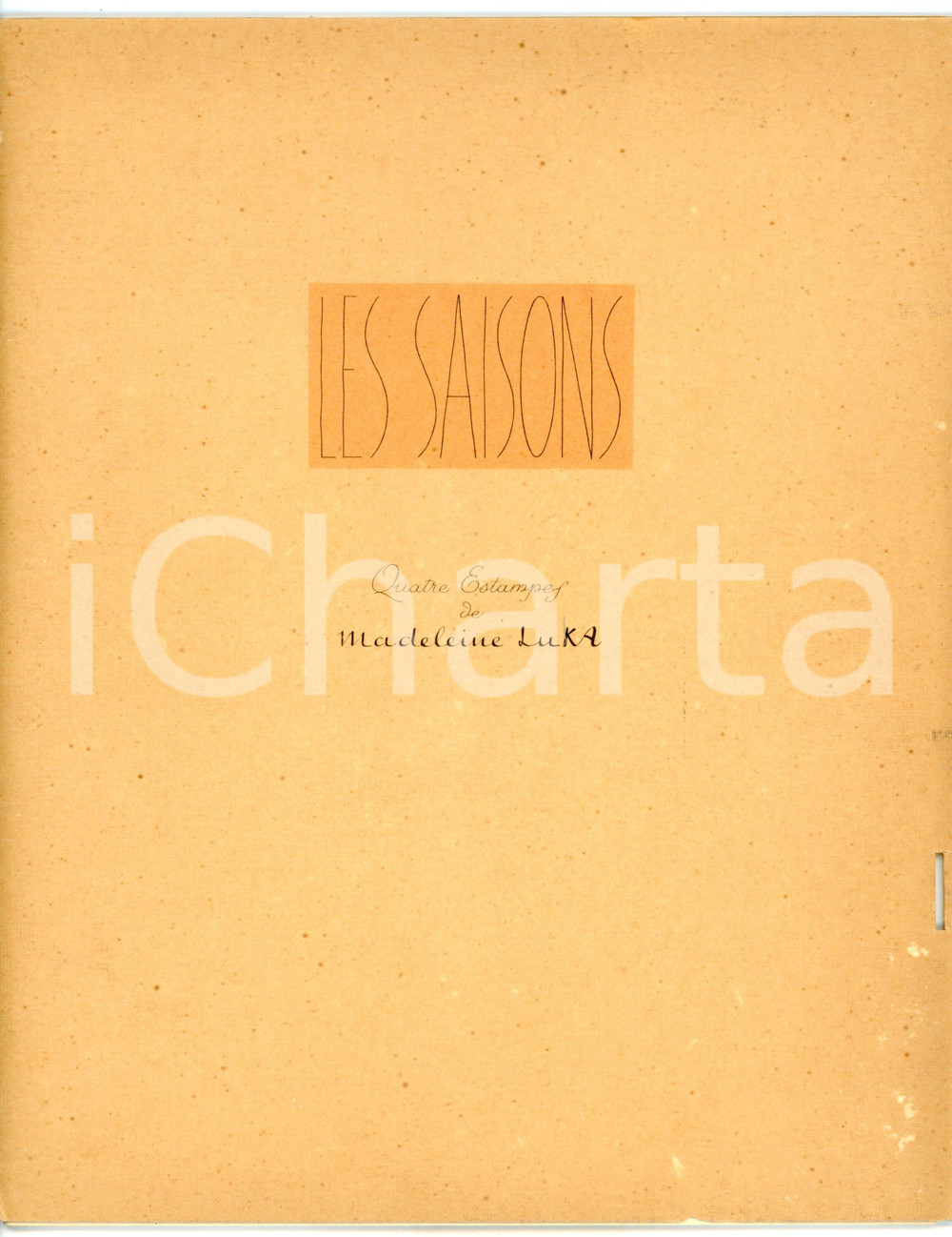 Stampa, bozzetto originale 1940 ca LES SAISONS Quatre estampes de Madeleine LUKA Stampe 1