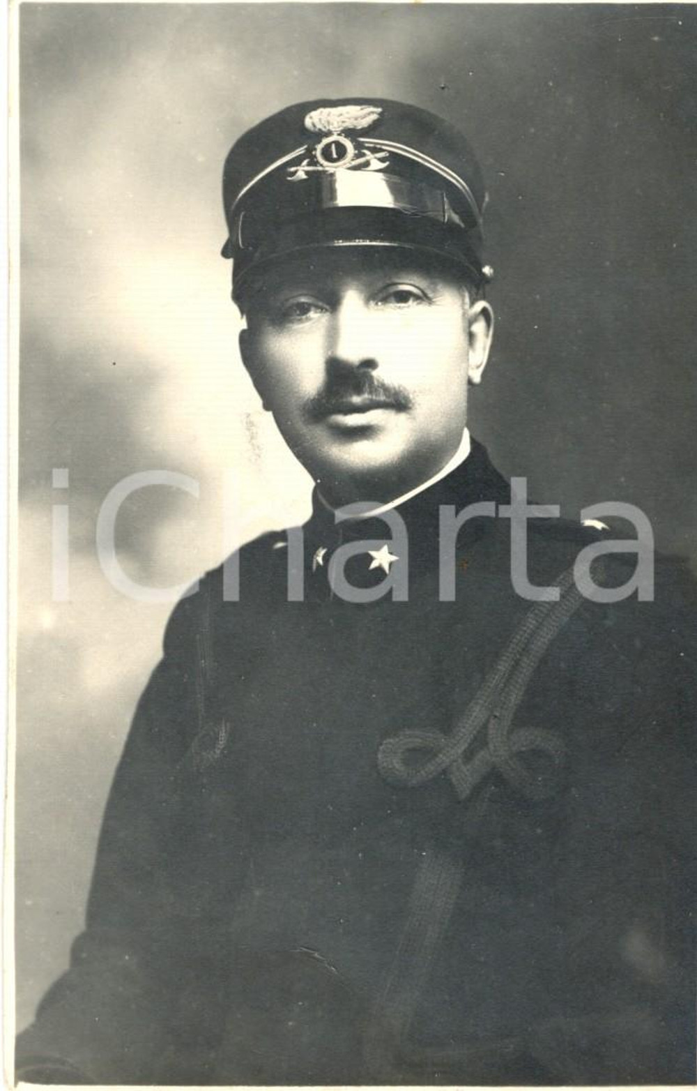 Fotografia d epoca originale 1915 ca WW1 MILANO ? Ufficiale 1° Reggimento GENIO ZAPPATORI Foto MOLENA 1