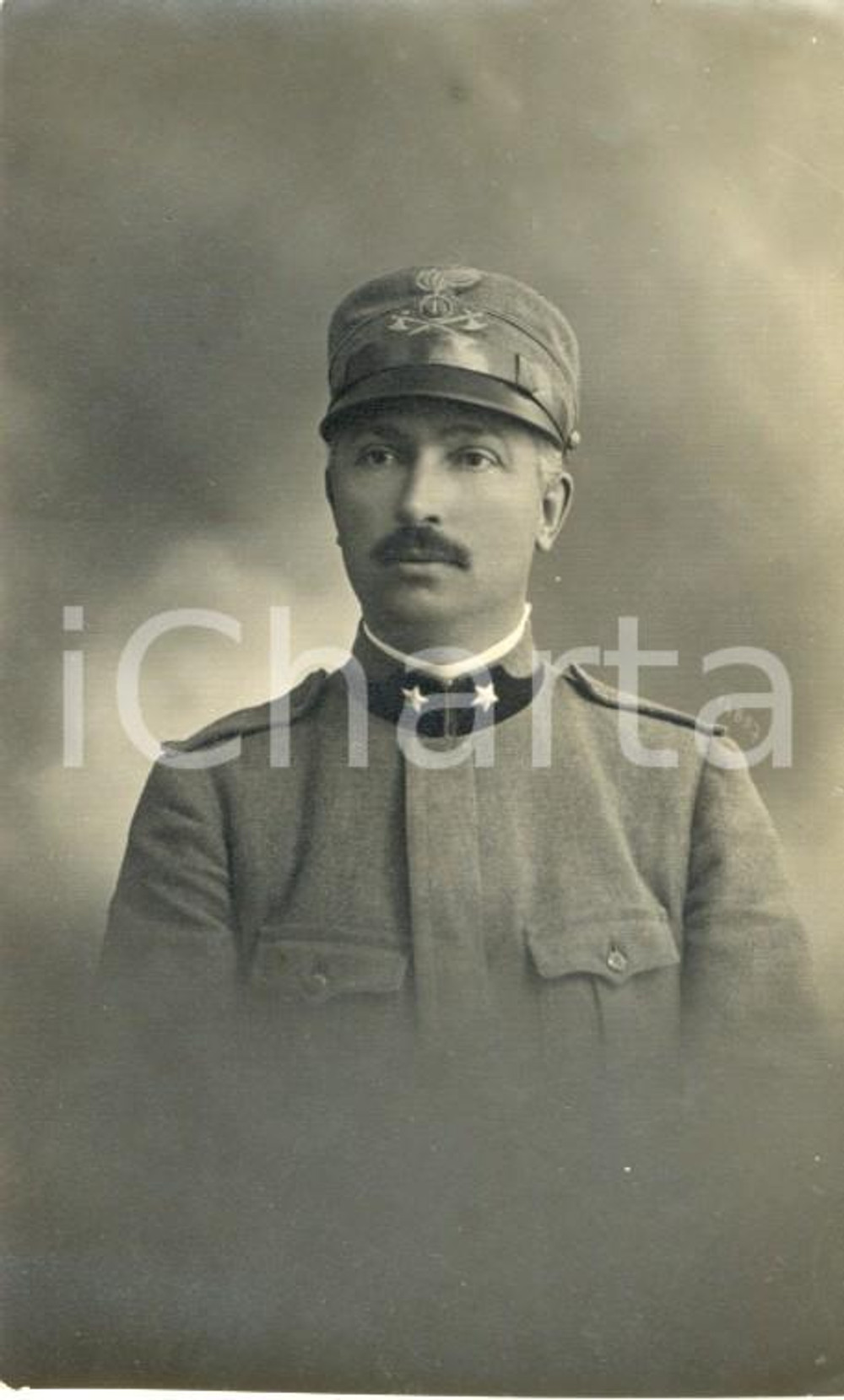 Fotografia d epoca originale 1915 ca WW1 MILANO ? Ufficiale 1Â° Reggimento GENIO ZAPPATORI Foto cm 6 x 8 1