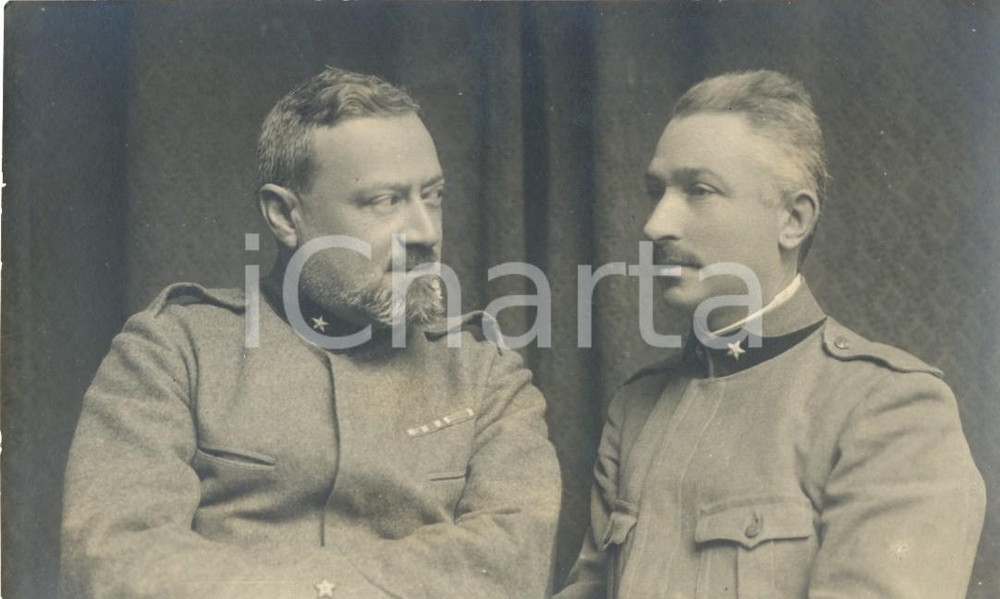 Fotografia d epoca originale 1915 ca WW1 MILANO ? Ufficiali 1° Reggimento GENIO ZAPPATORI Foto MOLENA 1