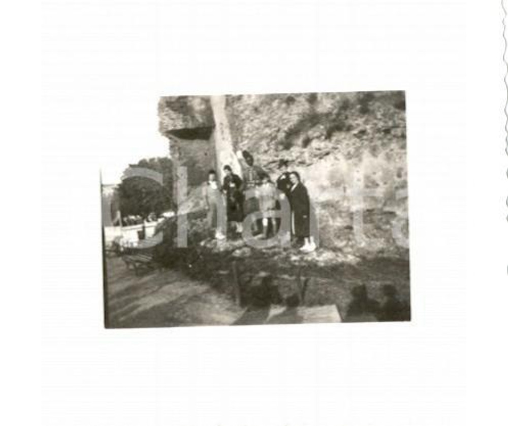 Fotografia d'epoca originale 1937 ROMA Militare africano TRUPPE COLONIALI con famiglia italiana *Foto 6,5 x 5 1