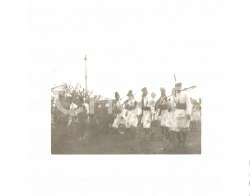 Fotografia d epoca originale 1937 ROMA Militari africani delle TRUPPE COLONIALI in sfilata Foto 6,5 x 5 cm 1