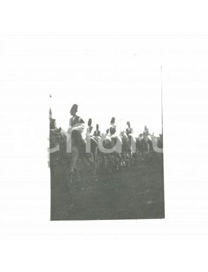 Fotografia d epoca originale 1937 ROMA Militari africani delle TRUPPE COLONIALI in sfilata Foto 6,5 x 5 cm 1
