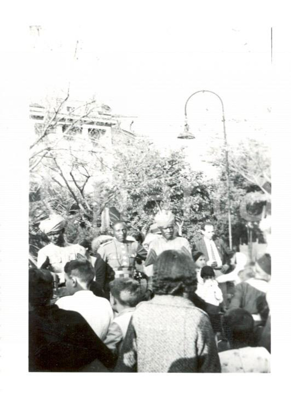 Fotografia d epoca originale 1937 ROMA Anniversario dell Impero  Militari africani TRUPPE COLONIALI 6x9 cm 1