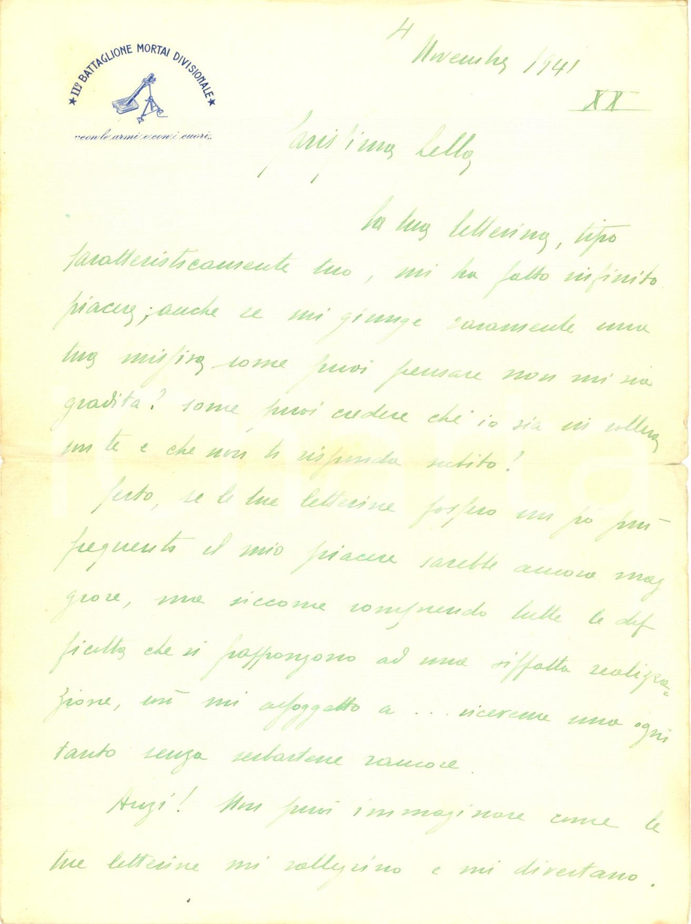 Manoscritto, lettera originale 1941 ALBANIA WWII 49° Battaglione Mortai Edmondo ZANCHI guerra scomoda ma bella 1