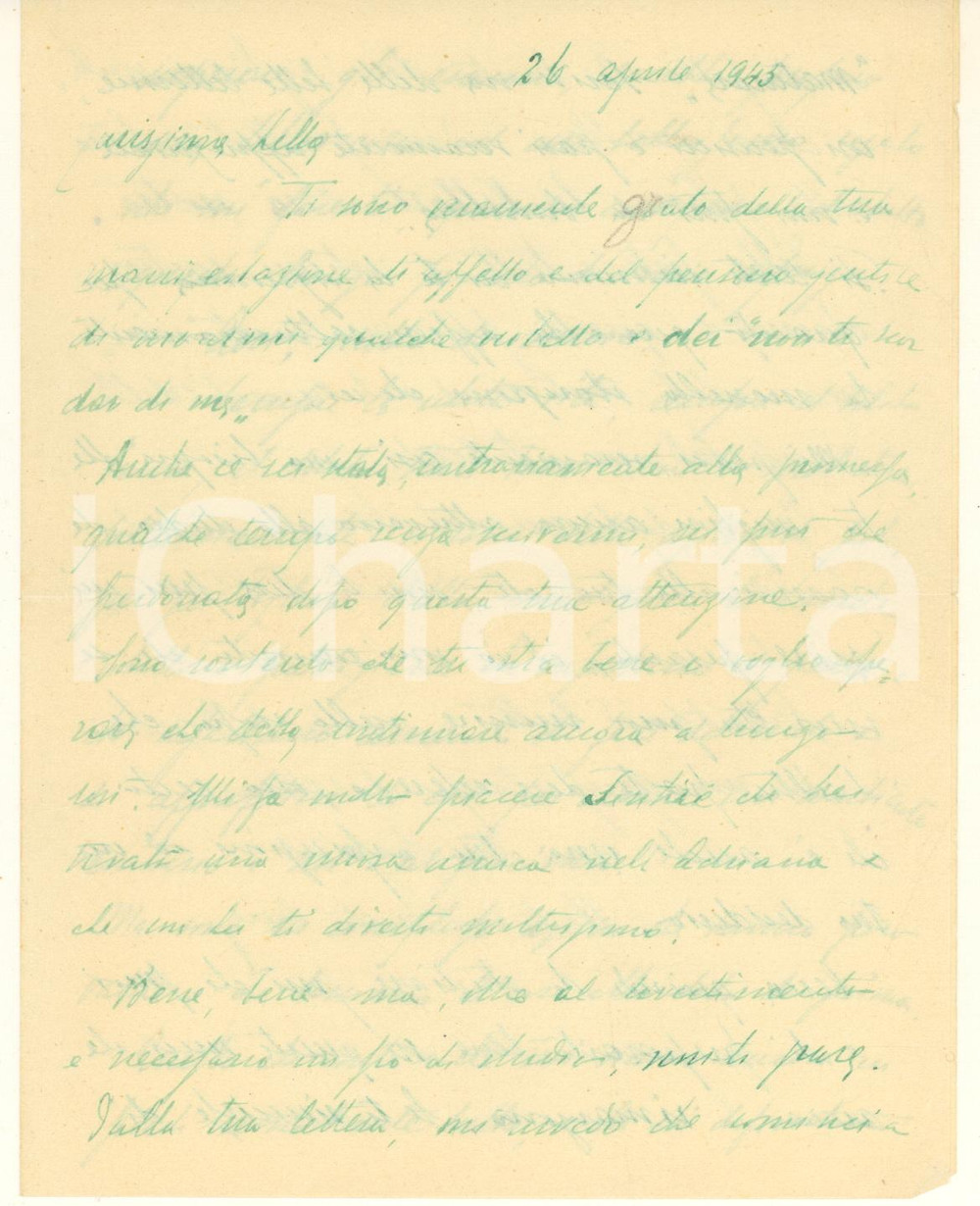 Documento originale, autentico 1943 ALBANIA WWII Edmondo ZANCHI Partigiani vogliono solo il male del Fascismo 1
