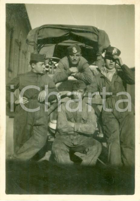 Fotografia d epoca originale 1931 PINEROLO TO Soldati con camionetta in licenza Fotografia cm 6 x 8 1