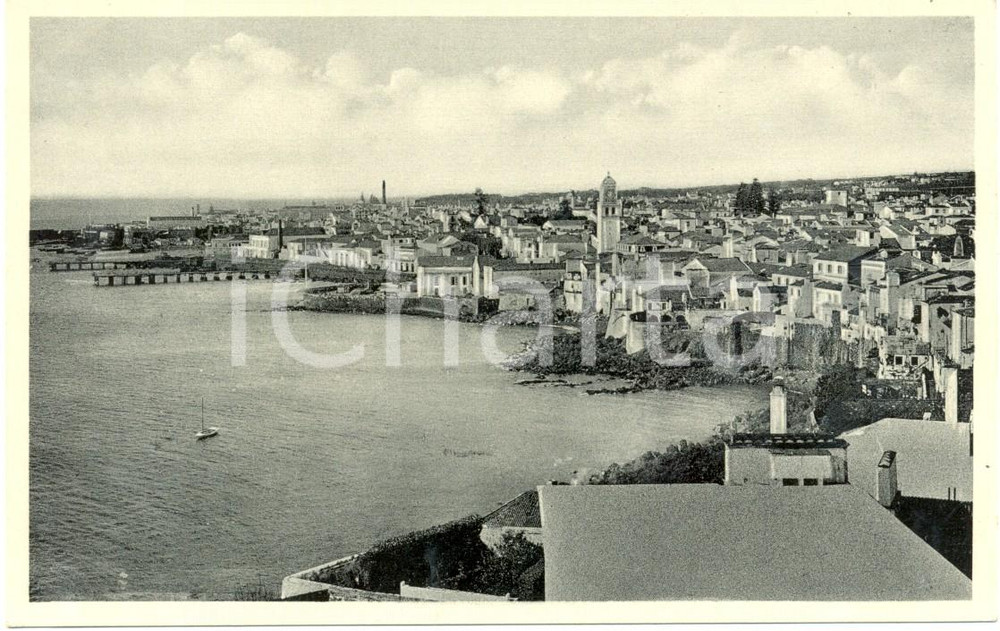 Cartolina originale da collezione 1950 ca PONTA DELGADA PORTOGALLO Veduta parziale della città Cartolina FP NV 1