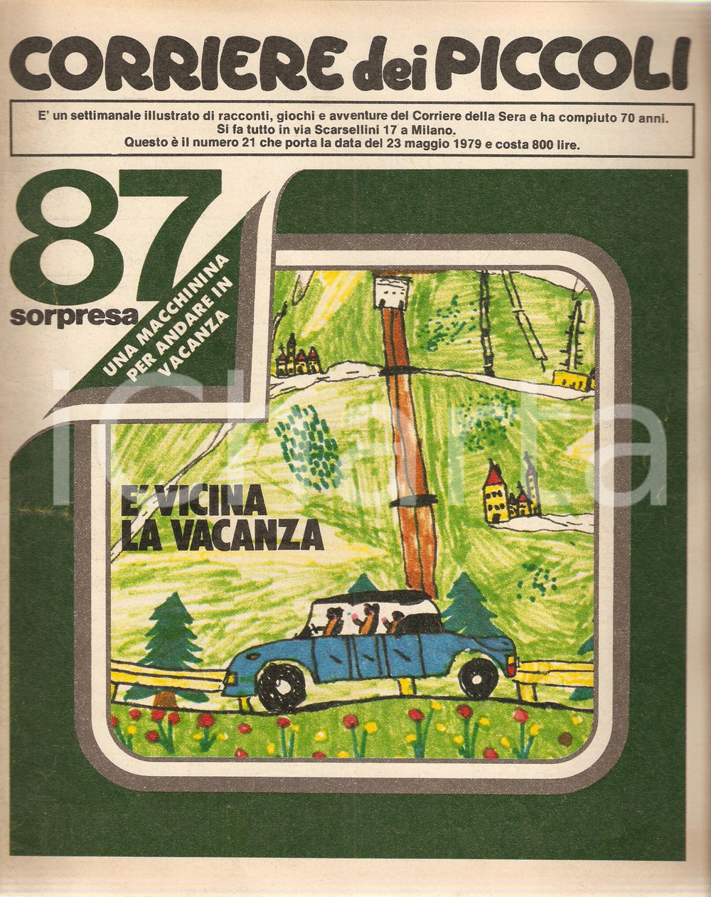 Giornale, rivista storica 1979 CORRIERE DEI PICCOLI 21 Tram Primavera a MILANO con mimi TEATRO STUDIO 75 1